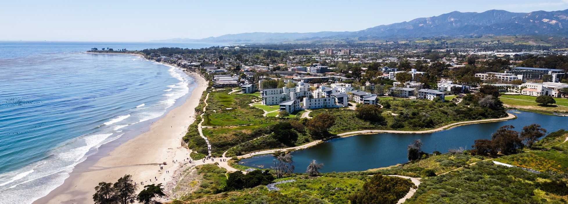 An aerial view of the UC Santa Barbara campus